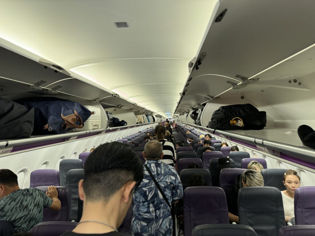 Peachでバンコク 機内